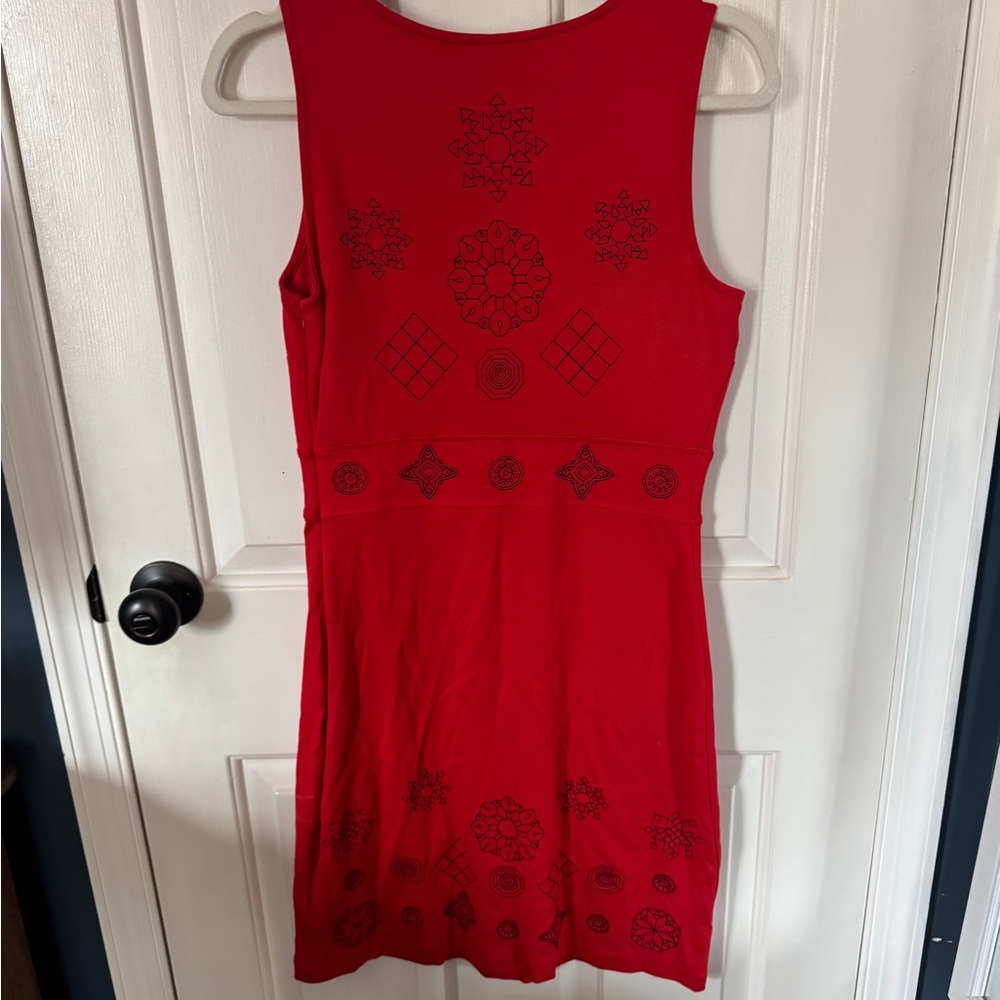 Desigual Red Patterned Mini Dress - Picture 2 of 4